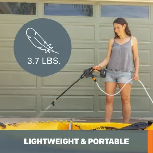 Worx WG620 POWER SHARE 20-Volt 320 PSI 0.53 GPM Hydroshot Cordless Portable Pressure Washer, 4 Ah Battery and Charger Included