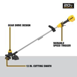 DEWALT DCST922P1 20V MAX Brushless Cordless Battery Powered String Trimmer Kit with (1) 5Ah Battery & Charger