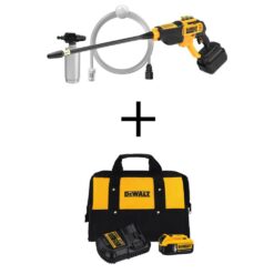 DEWALT DCPW550BWB205CK 20V MAX 550 PSI 1.0 GPM Cold Water Cordless Power Cleaner with (1) 5Ah Battery, Charger & Tool Bag
