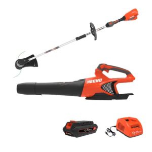 ECHO DCP-BVRVS1B eFORCE 56V Cordless Battery Combo Kit 2-Tools, 16 in String Trimmer, 151 MPH, 526 CFM Blower w/2.5Ah Battery and Charger