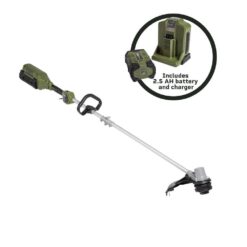 Green Machine GMST6200-A 62V Cordless Battery 16in. String Trimmer Cut Swath Brushless Motor with Auto-wind spool and 2.5 Ah Battery and Charger