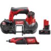 Milwaukee 2429-20-2460-20-48-11-2460 M12 12V Lithium-Ion Cordless Sub-Compact Band Saw with M12 Rotary Tool and 6.0 Ah XC Battery Pack