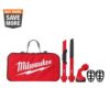 Milwaukee 49-90-2019A AIR-TIP Automotive Kit W/Crevice Tools, Utility Nozzle and Bag For Wet/Dry Shop Vacuums (4-Piece)