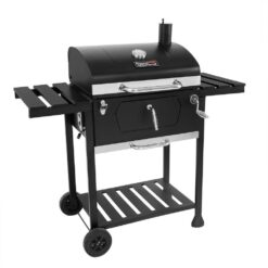 Royal Gourmet CD1824EN 24 in. Charcoal BBQ Grill in Black with 2-Side Table