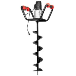 XtremepowerUS 85060-H2 6 in. Digging Auger Drill Bit in Black with 1500-Watt 1.6 HP Electric Earth Post Hole Digger