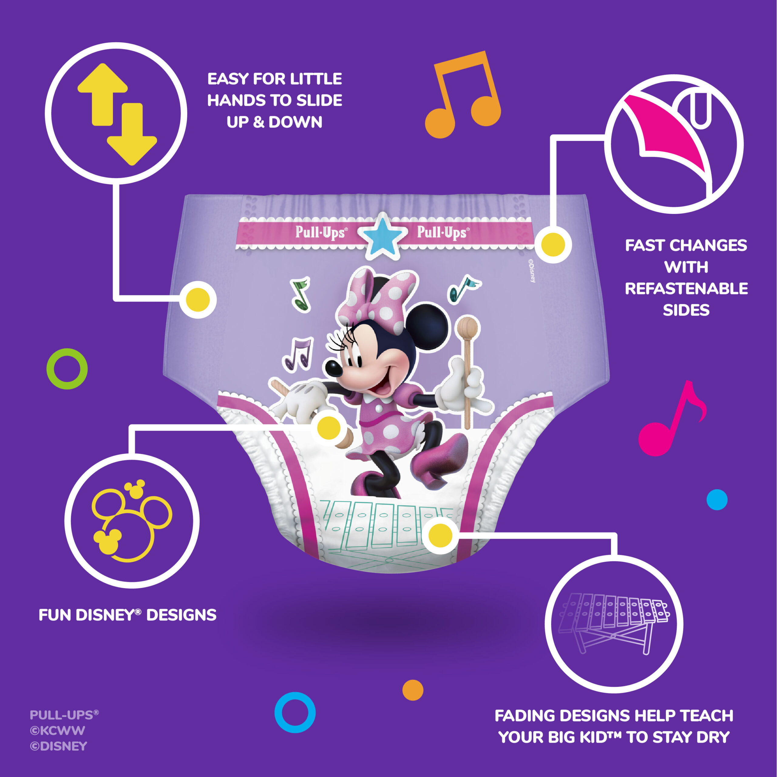 Huggies girl's Pull-Ups training pants, 5t-6t, Minnie Mouse, 24