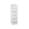 Homz 6-Drawer Medium Tower, White, Set of 1