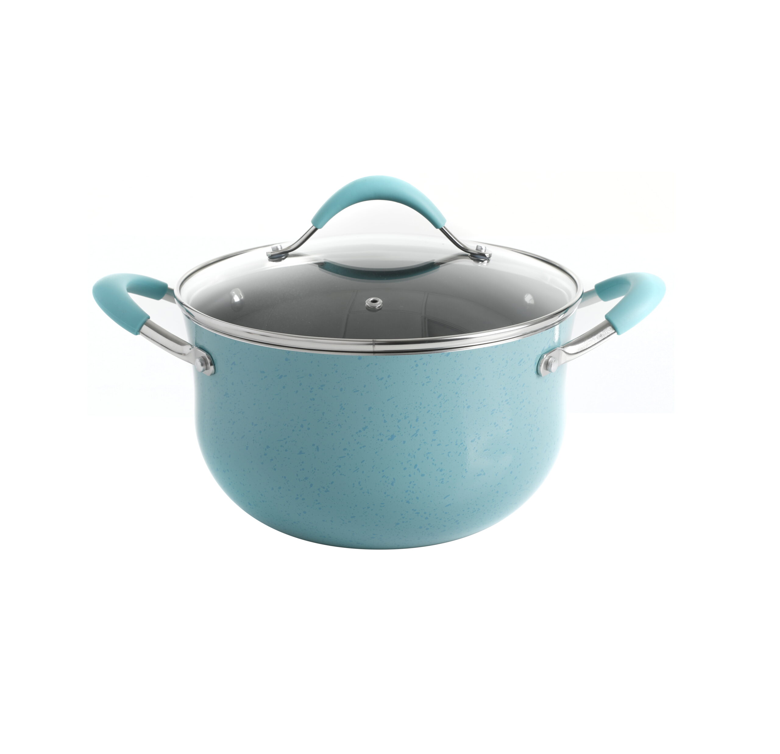 PIONEER WOMAN 1-Quart Saucepan w/Lid SPECKLED Turquoise NON-STICK