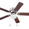 Mainstays 44" Satin Nickel Hugger Ceiling Fan, 5-Blade