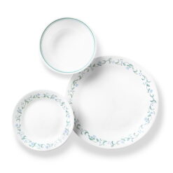 Corelle Country Cottage, White and Blue, 12 Piece, Dinnerware Set