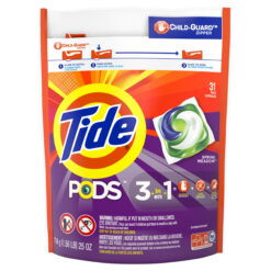 Tide PODS Liquid Laundry Detergent Pacs, Spring Meadow, 31 count