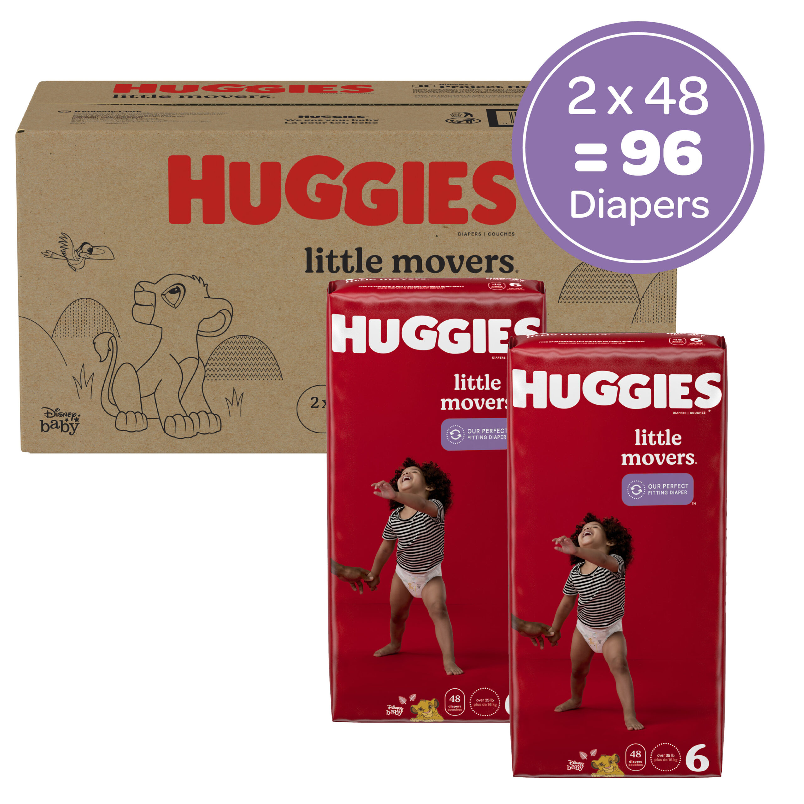 Huggies Little Movers Baby Diapers, Size 6 (35+ lbs), 18 count - Smith's  Food and Drug