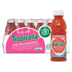 Tropicana Ruby Red Grapefruit Juice, 10 Ounce Bottles (Pack of 24)