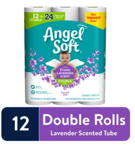 Angel Soft Toilet Paper with Fresh Lavender Scent, 12 Double Rolls