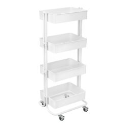 Simply Tidy White Lexington 4-Tier Rolling Cart