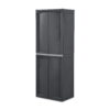 Sterilite 4 Shelf Cabinet Plastic, Flat Gray