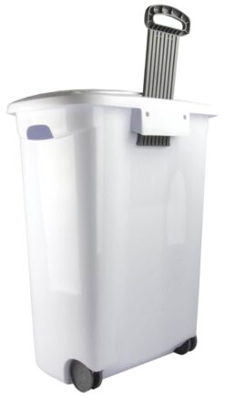 Sterilite Laundry Hamper with Lift-Top and Wheels, White (3 Pack)