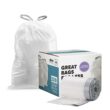 Plasticplace Simplehuman®* Code Q Compatible Drawstring Trash Bags, 13-17 Gallon (200 Count), Lavender & Soft Vanilla Scented