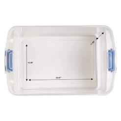 Homz 66-Qt Plastic Storage Boxes, Clear/Blue (Set of 2)