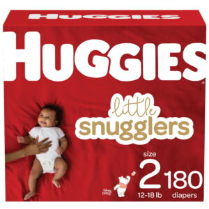 Huggies Little Snugglers, 180 Count, Size 2 (12-18 lb)