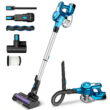 INSE Cordless Vacuum Cleaner, 23Kpa 265W Brushless Motor Stick Vacuum, up to 45 Mins Max Runtime, 12-in-1 Lightweight Handheld for Carpet Hard Floor Pet Hair