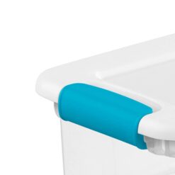 Sterilite Plastic 6-Quart Storage Box Container with Latching Lid, 12 Pack