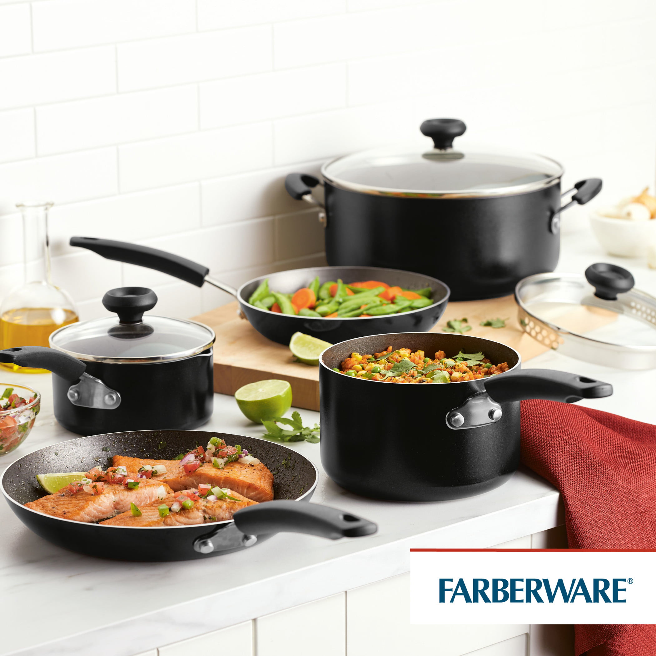 Farberware 12-Piece Stainless Steel Cookware Set