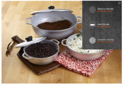 Imusa 3Pieces Colombian Cast Aluminum Caldero or Dutch Oven Set with Lid