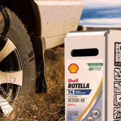 Shell Rotella T4 Triple Protection 15W-40 Diesel Motor Oil, 3 Gallon
