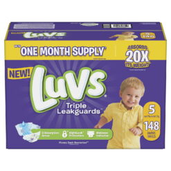 Luvs Ultra Leakguards Diapers, 5 -148 ct. (27+ lb.)