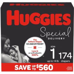 Huggies Special Delivery Hypoallergenic Baby Diapers 1 -174 ct. (Up to 14 lb.)