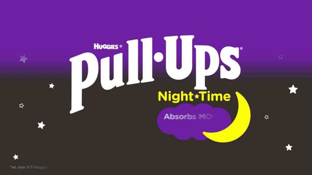 Huggies Pull-Ups Girls' Night-Time Potty Training Pants, 3T-4T, 60 Ct