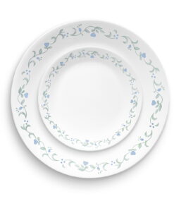 Corelle Country Cottage, White and Blue, 12 Piece, Dinnerware Set