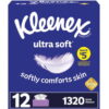 Kleenex Ultra Soft Facial Tissues, Flat Boxes (110 tissues, 12 pk.)