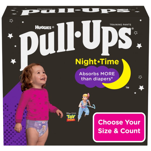 Huggies Girls' Night-Time Potty Training Pants Size 5, 3T-4T, 60 Ct - 60 ea
