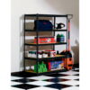 Muscle Rack Black 48"W x 24"D x 72"H 5-Shelf Steel Shelving