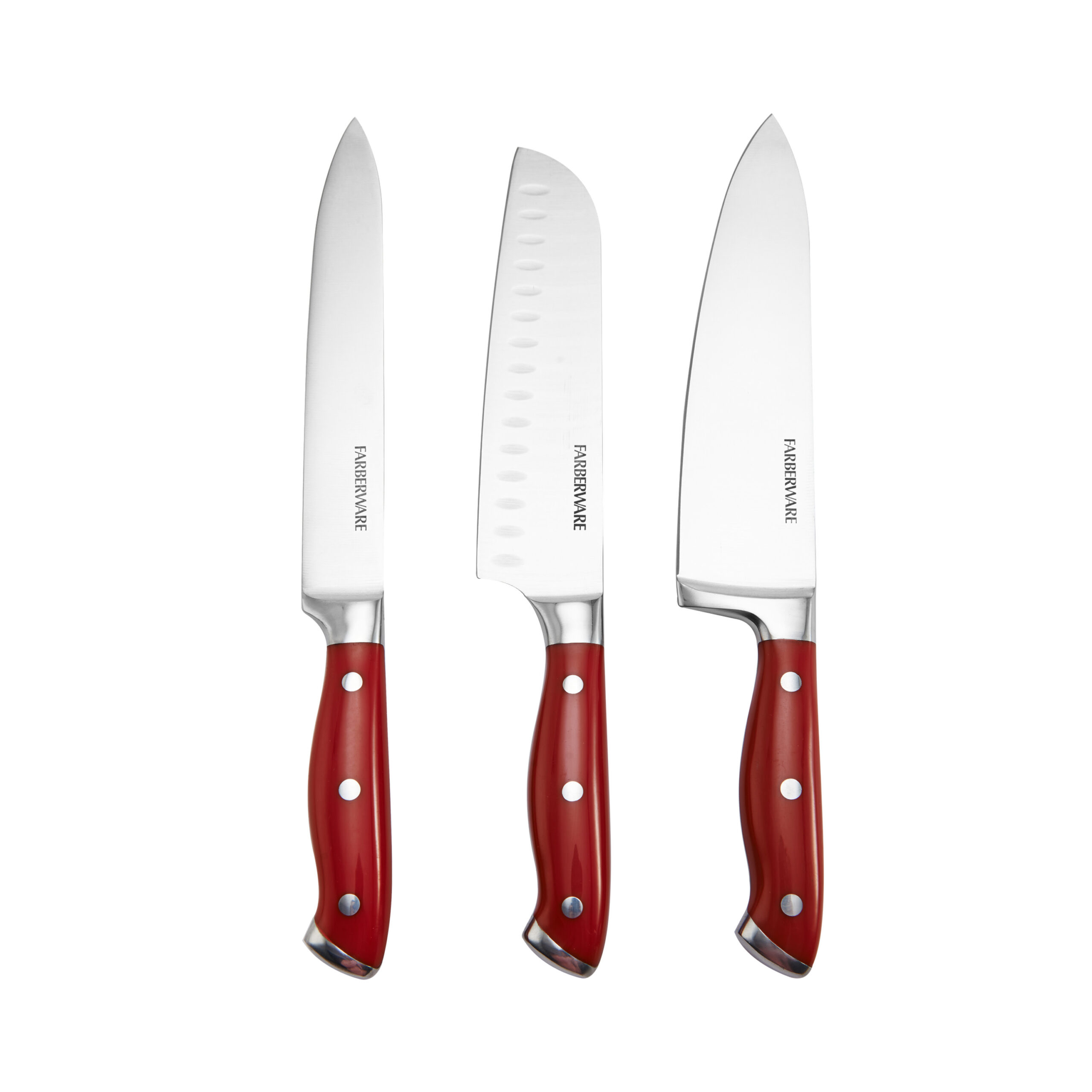 Farberware Edgekeeper 15-piece Stainless Steel Basic Red Knife