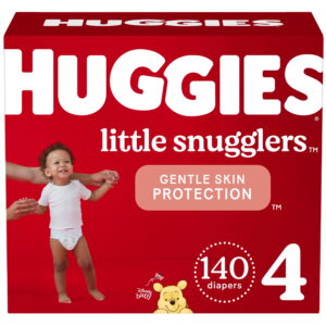 Huggies Little Snugglers, 140 Count, Size 4 (22-37 lbs)