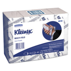 Kleenex Multi-Fold Paper Towels,(4) 4PK Bundles, 9 1/5x9 2/5, White, 150/Pack, 16/Carton -KCC88130