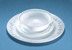 Corelle Country Cottage, White and Blue, 12 Piece, Dinnerware Set