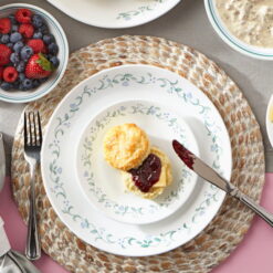 Corelle Country Cottage, White and Blue, 12 Piece, Dinnerware Set