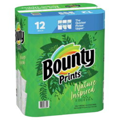 Bounty Prints Select-A-Size Paper Towels, 2-Ply, 128 Sheets, 12 Count
