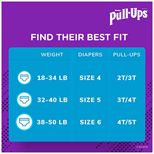 Huggies Pull-Ups Boys' Potty Training Pants Size 6, 4T-5T, 99 Ct, One Month  Supply