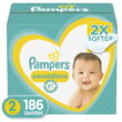 Pampers Swaddlers Diapers, Soft and Absorbent, Size 2, 186 Ct