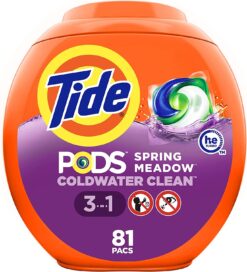 Tide PODS Laundry Detergent Soap Pods, Spring Meadow, 81 count