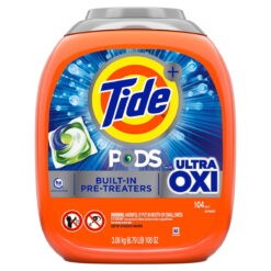 Tide Pods with Ultra Oxi HE Laundry Detergent Pods, 104 Count