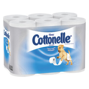 Cottonelle Ultra Soft Toilet Paper, 1-Ply, 165 Sheets/Roll, 48/Carton