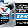 Valvoline European Vehicle Full Synthetic 5W-40 Motor Oil 5 QT