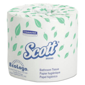 Scott 13607 Traditional Septic Safe 2-Ply Essential Standard Roll Bathroom Tissue - White (20-Box/Carton 550-Sheet/Roll)
