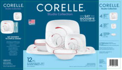 Corelle Splendor, Square, 12 Piece, Dinnerware Set